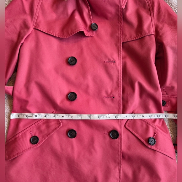 Coach Women's Pink Double-Breasted Trench Coat XS - Picture 6 of 12